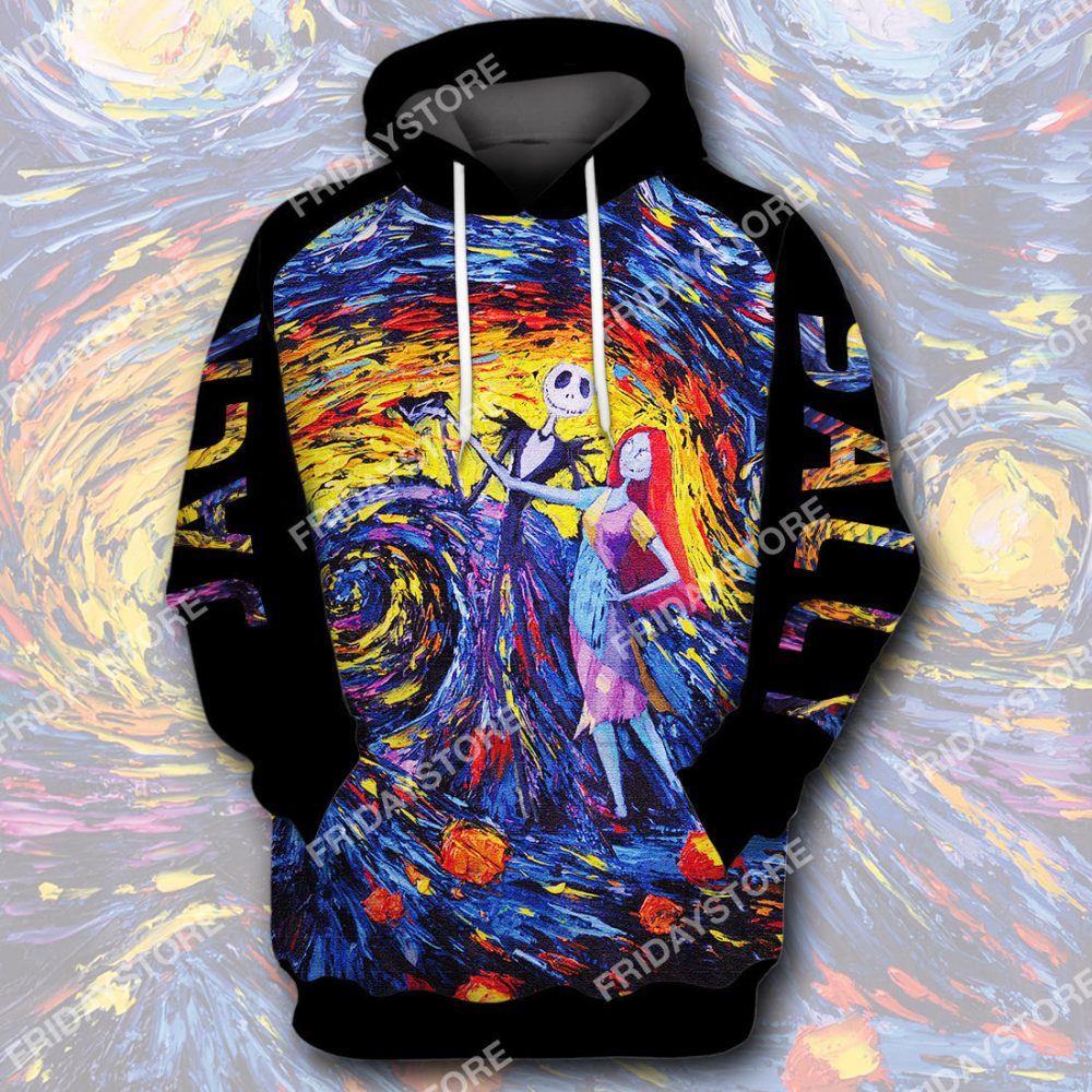 Tnbc T-Shirt Starry Night Jack And Sally T-Shirt Hoodie Amazing Dn Tnbc Sweate Hoodie Jack Skellington