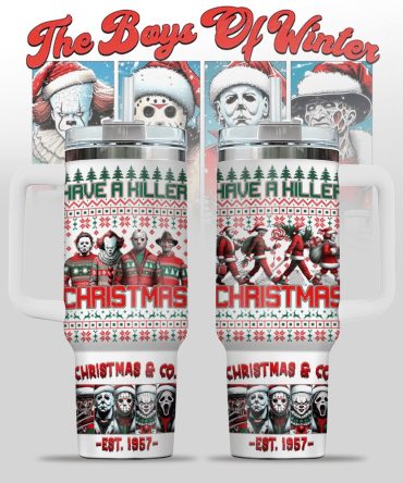 Horror Characters X Christmas Custom Stanley Cup 40 Oz Tumbler With Handle