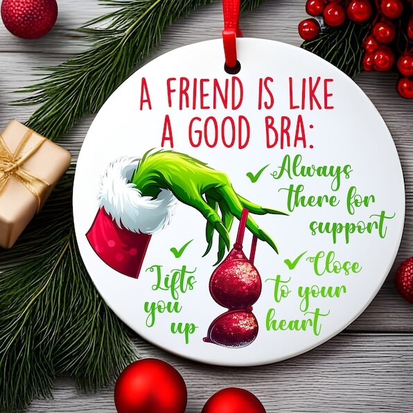 Gifts For Friends Ceramic Ornament A Friend Is Like A Good Bra 10Acxx060924 - Image 3