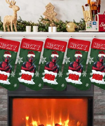 Personalized Christmas Stocking With Superhero Design – Perfect Holiday Decor Gift!
