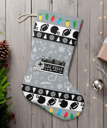 Festive Las Vegas Christmas Stocking – Football Design, Perfect Holiday Decor Gift