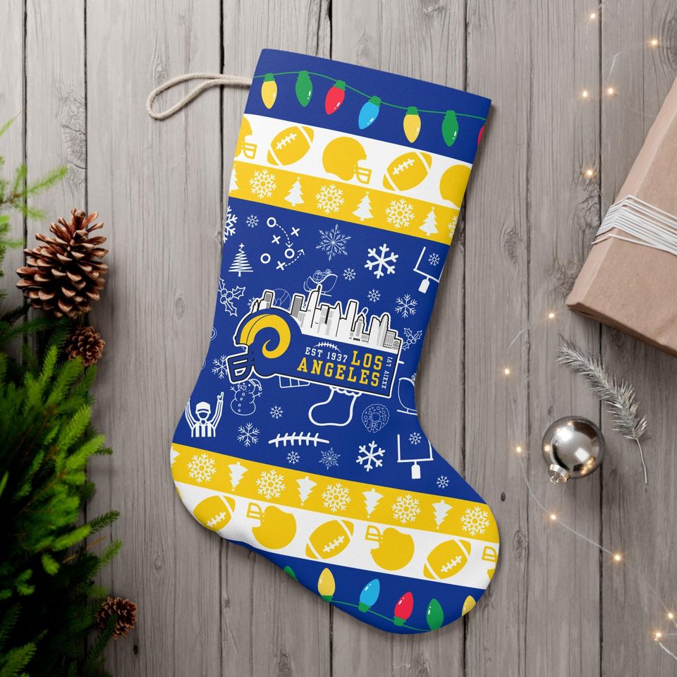 Festive Los Angeles Rams Holiday Stocking - Perfect Christmas Gift For Nfl Fans