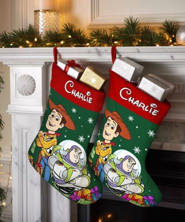 Personalized Toy Story Christmas Stocking, Toy Story Land Stocking, Toy Story Movie Gift, Stocking With Name, Disneyland Family Stockings