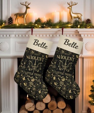 Personalized Fourth Wing Christmas Stocking, Violent Little Thing, Basgiath War College, Rebecca Yarros Merch, Fantasy Book Lover Gift