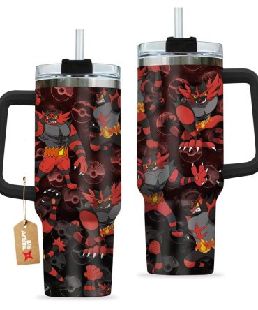Incineroar Pokemon Anime Custom Stanley Cup 40 Oz Tumbler With Handle