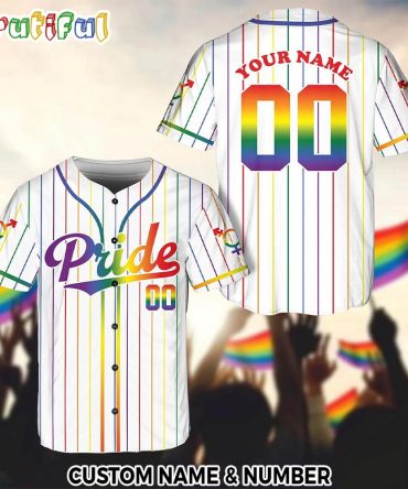 Lgbtq 2025 Baseball Jersey, Rainbow Matching Game Day 3D Baseball Jersey