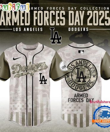 Los Angeles Dodgers Armed Forces Day 2025 Baseball Jersey