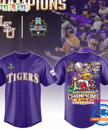 Lsu Tigers Ncaa Men'S College World Series Champions 2025 Mascot Jersey Shirt