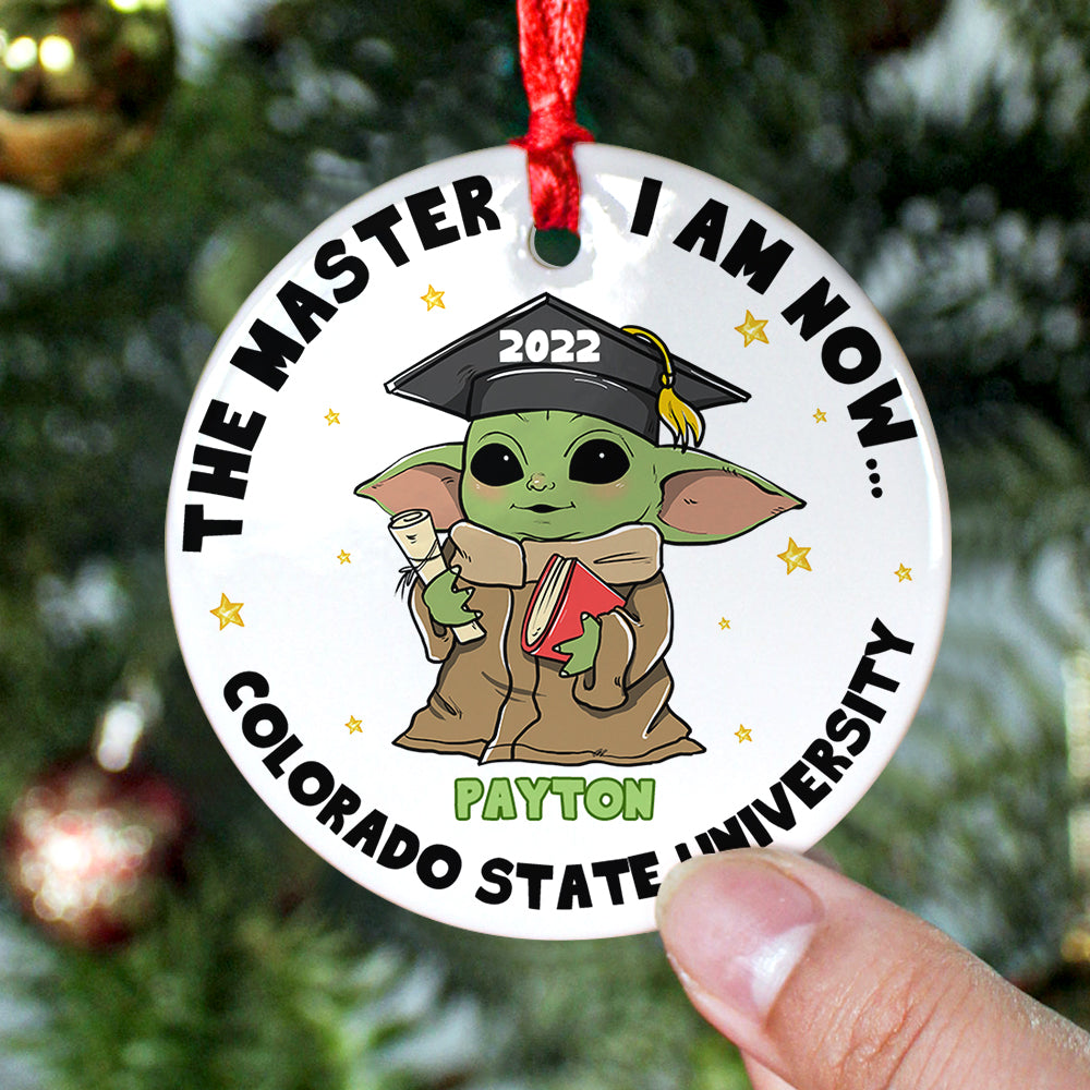 Personalized Ceramic Ornament Gifts For Graduation The Master I Am Now - Image 2