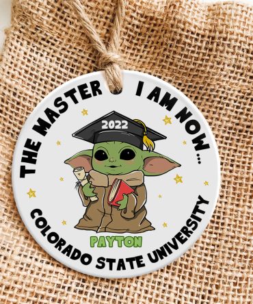 Personalized Ceramic Ornament Gifts For Graduation The Master I Am Now