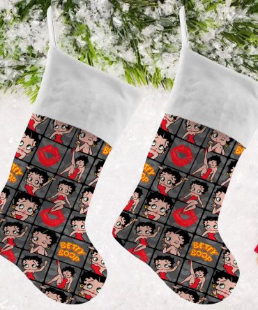 Festive Betty Boop Christmas Stockings - Cartoon Character Holiday Decor, Perfect Gift!