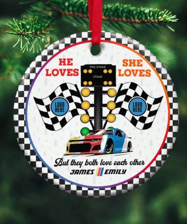Personalized Gifts For Couple Christmas Ornament 01Huti061023 Racing Fans