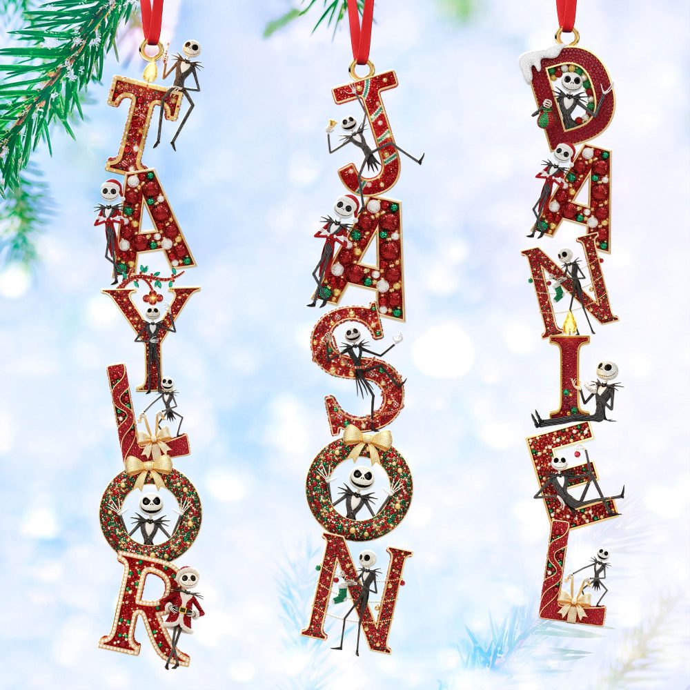 Custom Alphabet Letter Ornament Personalized Christmas Gifts 04Ohti251025 - Image 2