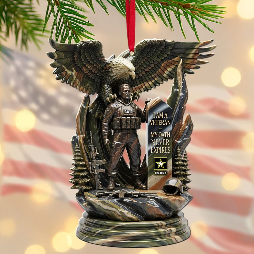 Strong Veteran Ornament - Personalized Gifts For Veteran 06Tgti080925