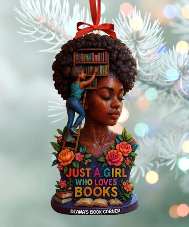 Book Girl Ornament - Personalized Gifts For Book Lovers 04Huti190925
