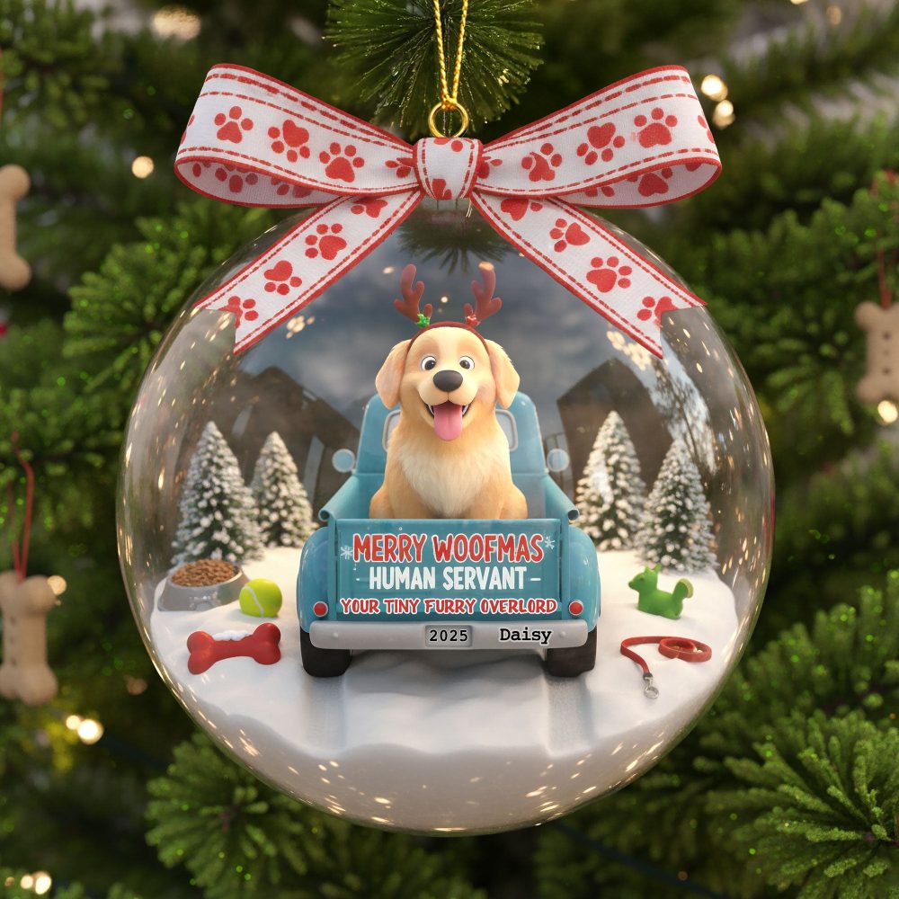 Cute Dog On The Car Ornament - Personalized Gifts For Dog Lovers 04Tgti011025 - Image 2