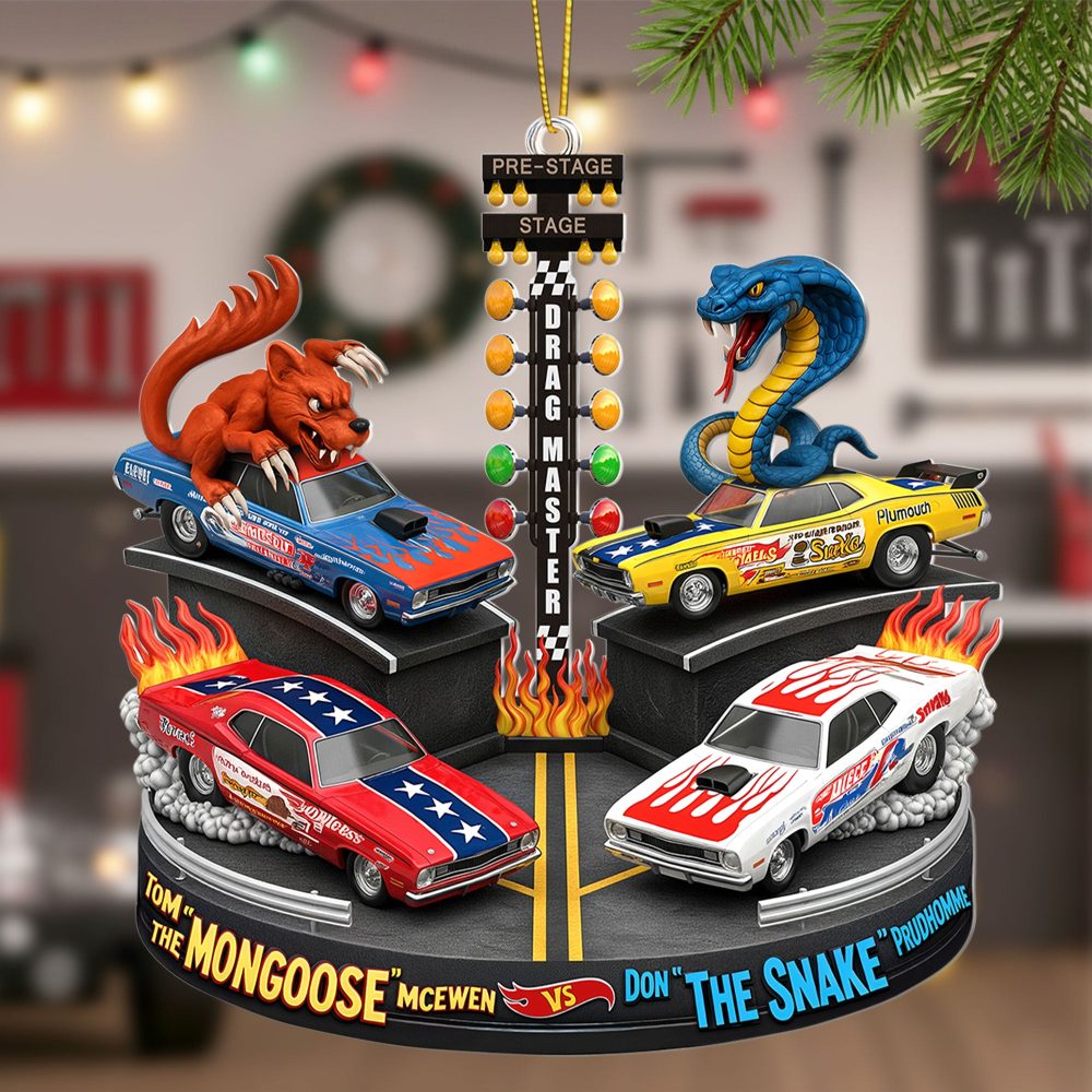 Festive Rivalry Christmas Ornament, Personalized Gifts For Drag Racing Lovers 05Qhti150925 - Image 2
