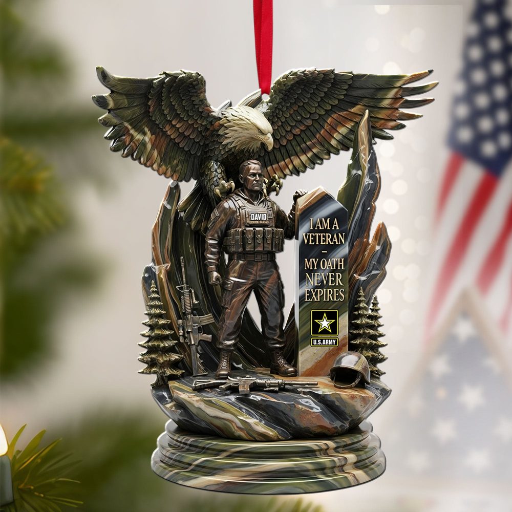 Strong Veteran Ornament - Personalized Gifts For Veteran 06Tgti080925 - Image 2
