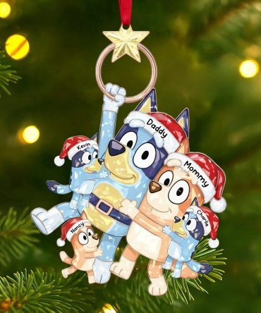 Playful Cartoon Family Tree Ornament, Personalized Gifts For Family 05Qhti240925