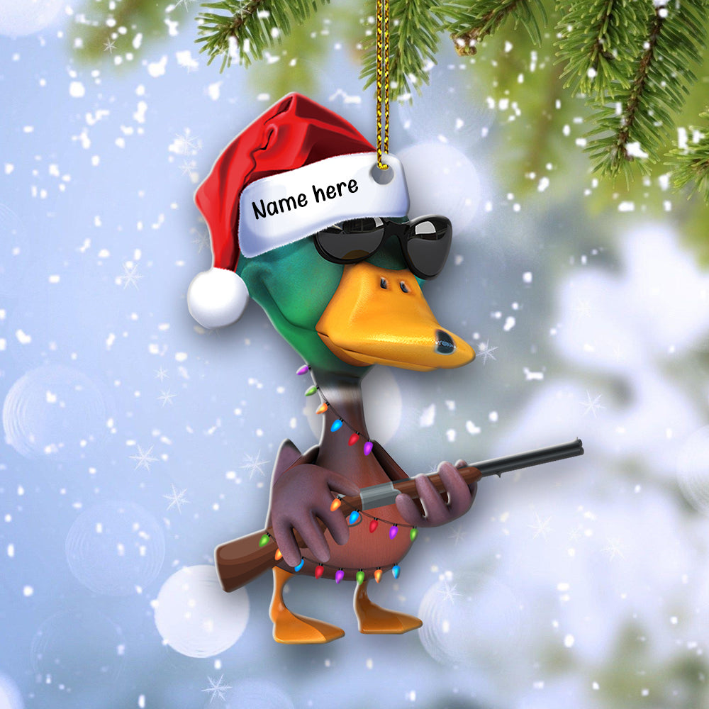 Personalized Gifts For Hunting Lovers Christmas Ornament Hunting Duck 09Qhqn0610