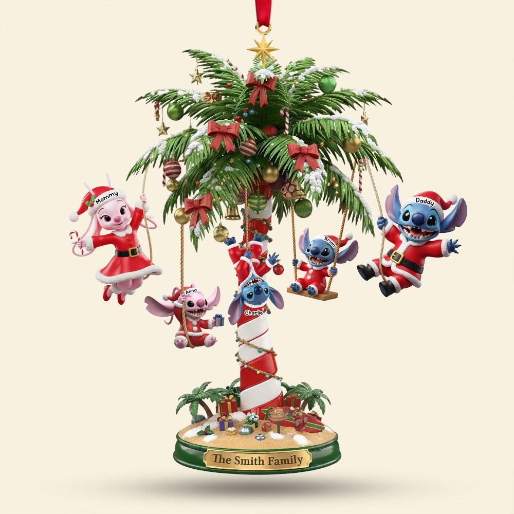 Alien Family Ornament - Personalized Gift For Family Christmas Ornament 01Toti141025 - Image 3