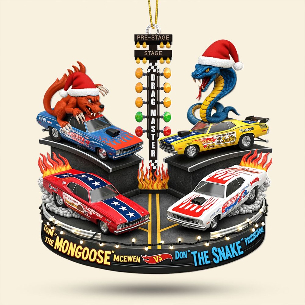 Festive Rivalry Christmas Ornament, Personalized Gifts For Drag Racing Lovers 05Qhti150925 - Image 3