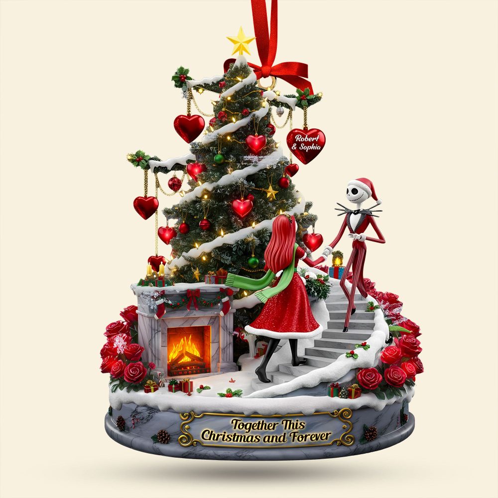 Forever Spooky Couple Ornament - Personalized Gifts For Couple 02Pati170925 - Image 2
