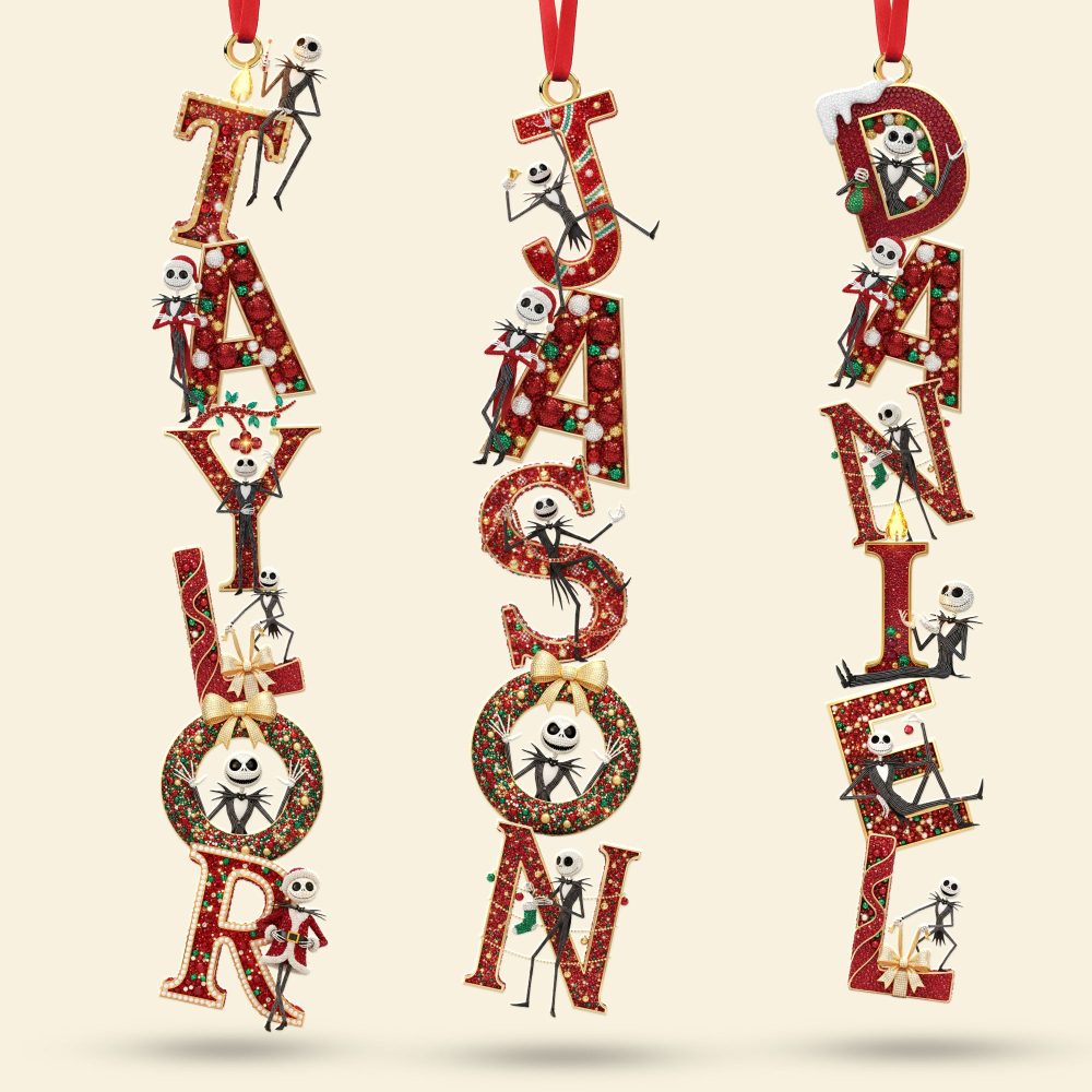 Custom Alphabet Letter Ornament Personalized Christmas Gifts 04Ohti251025 - Image 4