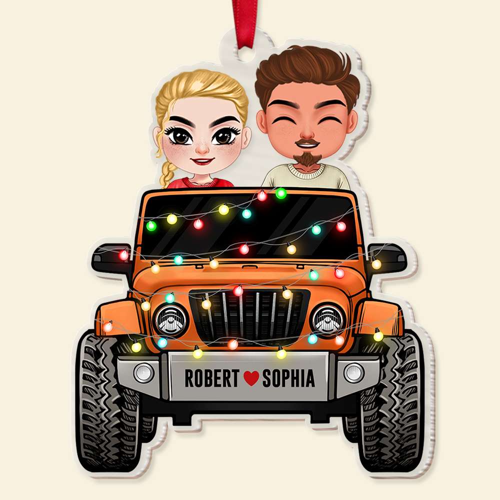 Personalized Gifts For Couple Christmas Ornament Happy Couple Travelling - Image 4