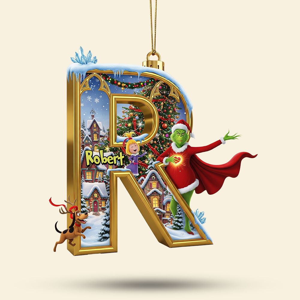 Funny Green Guy Ornament - Custom Letter Gifts For Loved Ones 01Ohti060925 - Image 3