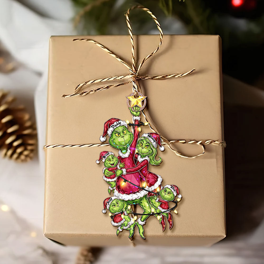 Mischievous Family Tree Ornament, Personalized Gifts For Family 02Qhti220925 - Image 3