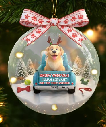 Cute Dog On The Car Ornament - Personalized Gifts For Dog Lovers 04Tgti011025