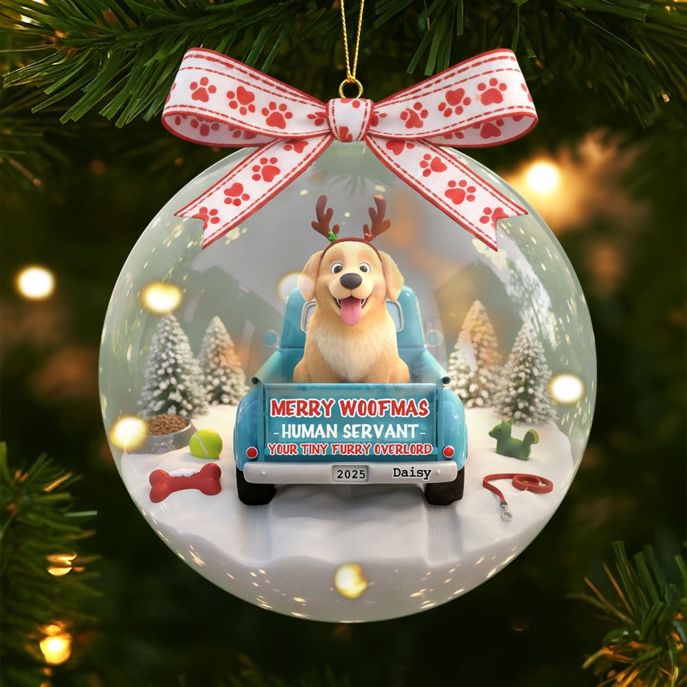 Cute Dog On The Car Ornament - Personalized Gifts For Dog Lovers 04Tgti011025