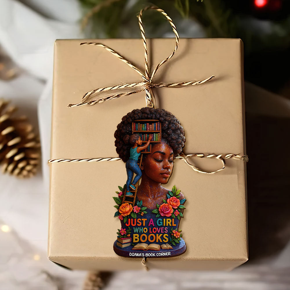 Book Girl Ornament - Personalized Gifts For Book Lovers 04Huti190925 - Image 4