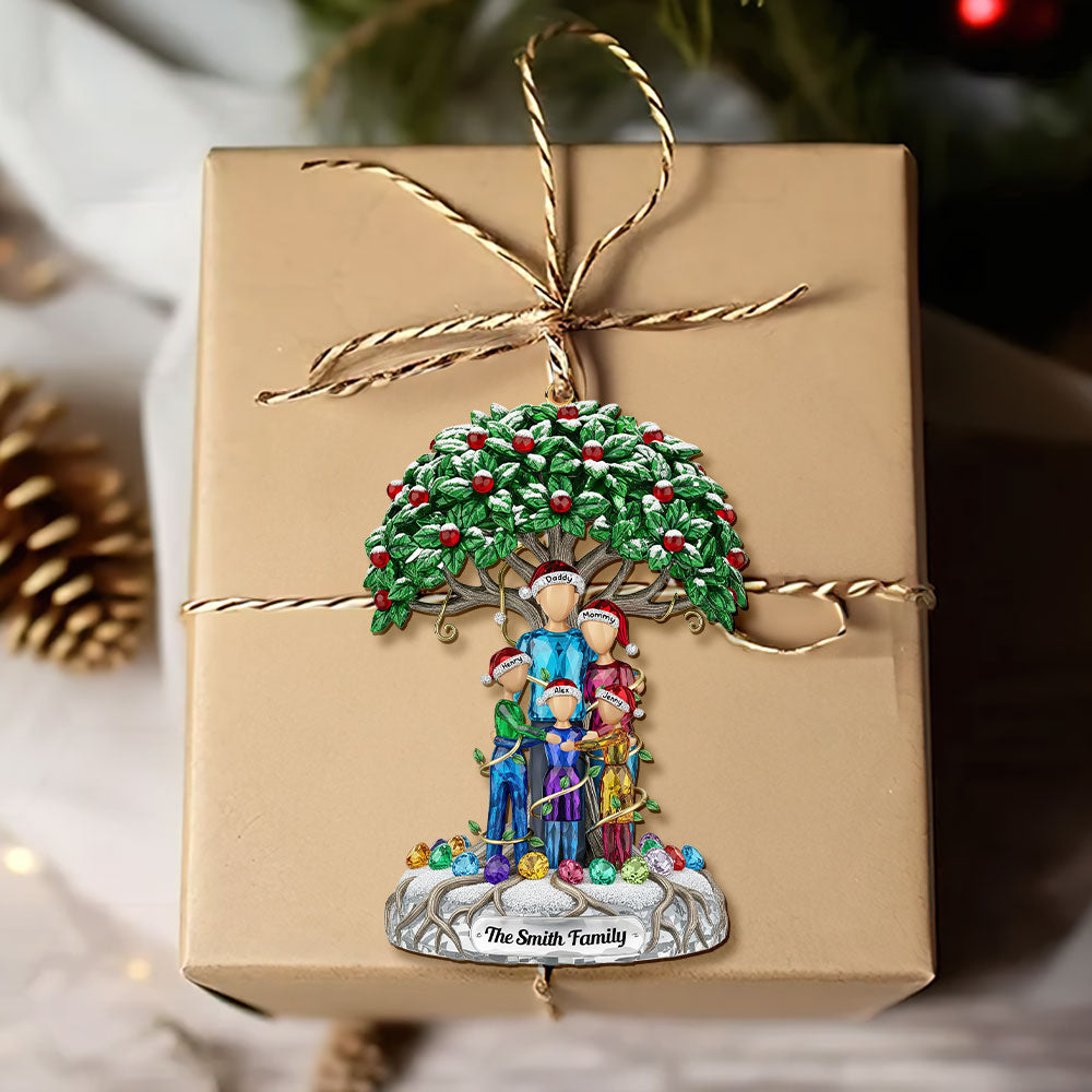 Family Tree Ornament - Personalized Gifts For Family 04Huti240925 - Image 2
