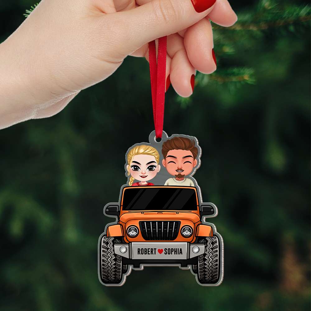 Personalized Gifts For Couple Christmas Ornament Happy Couple Travelling - Image 2