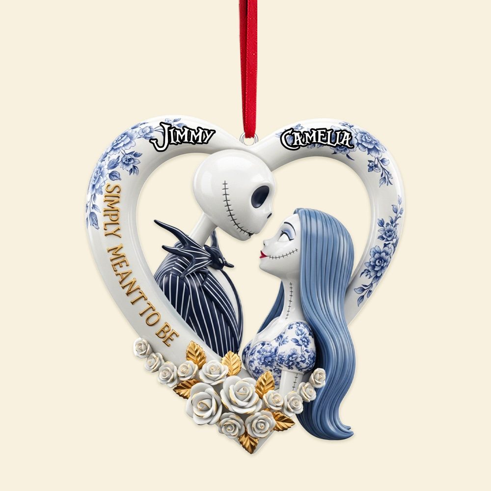 Personalized Gifts For Christmas, Couple Toile De Jouy Custom Shape Acrylic Ornament 03Pgmg260925 - Image 3
