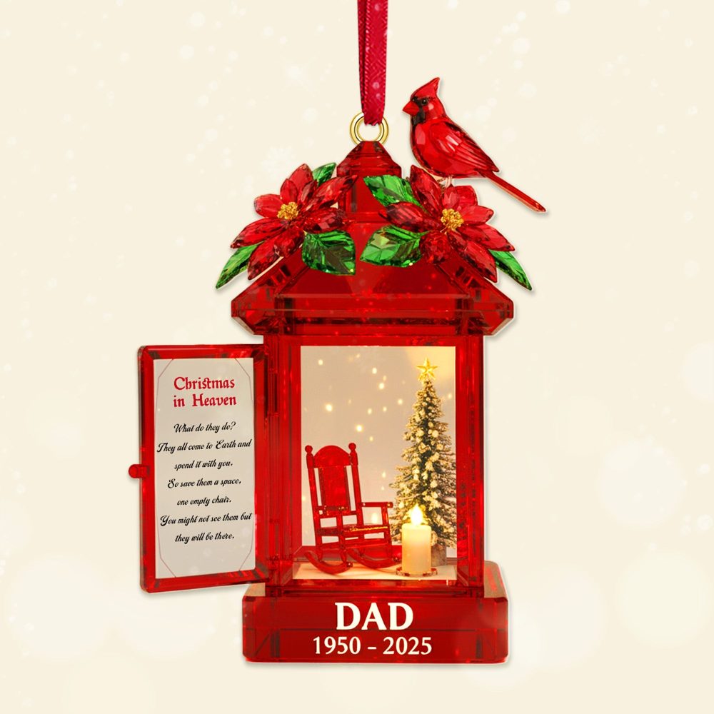 Memorial Cardinal Bird Acrylic Ornament - Personalized Gifts For Christmas Ornament 03Tomg071025 - Image 3