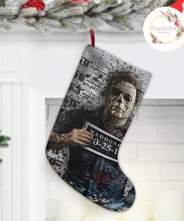 Spooky Halloween Horror Stocking - Unique Fireplace Decoration For Fans