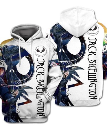 Tnbc Hoodie Jack Skellington Symbol Blue White Hoodie