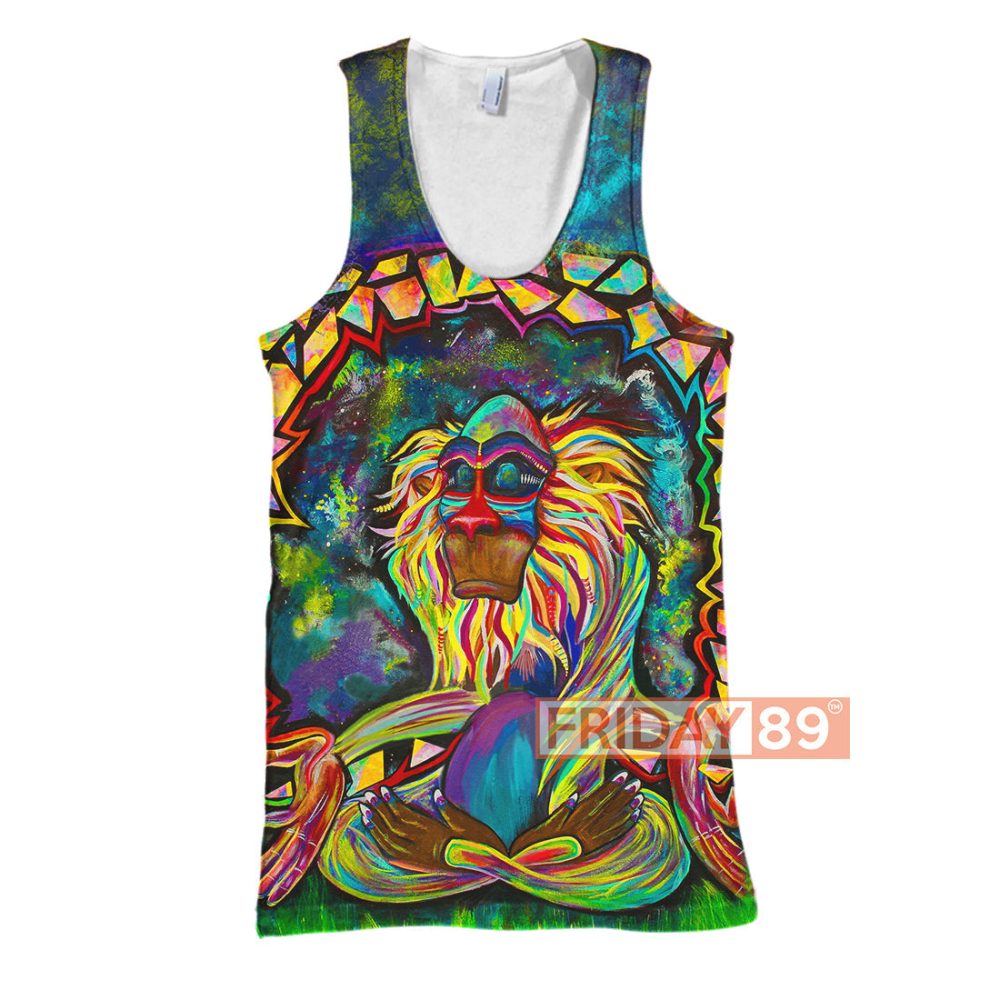 Lk T-Shirt Meditating Rafiki Hoodie Awesome Disney Hoodie - Image 5
