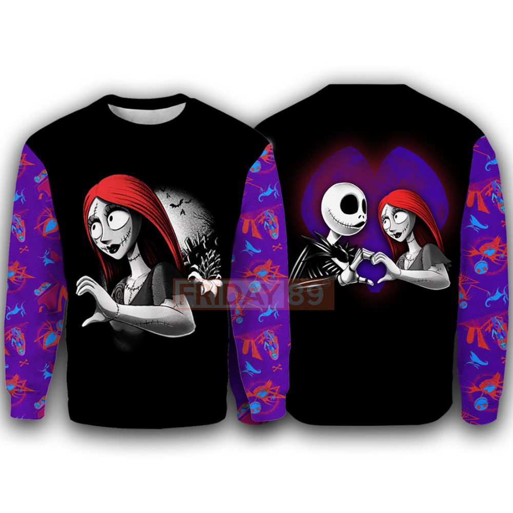 Tnbc T-Shirt Sally - Nightmare Matching Couple T-Shirt Dn Hoodie Shirt - Image 3