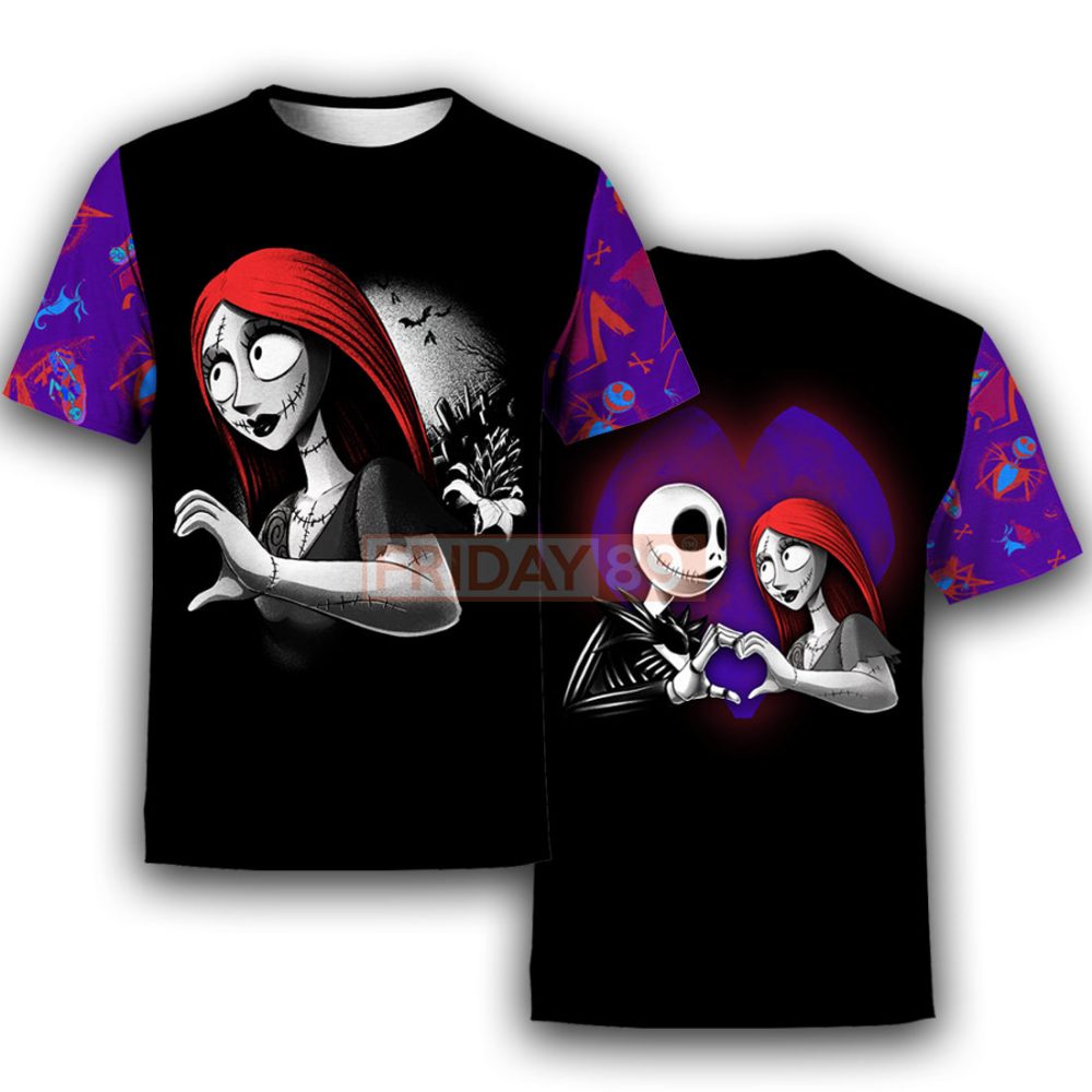 Tnbc T-Shirt Sally - Nightmare Matching Couple T-Shirt Dn Hoodie Shirt - Image 4