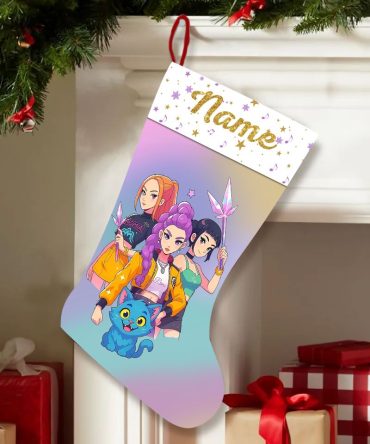 Personalized Anime Christmas Stocking - Custom Name Gift For Kids & Teens