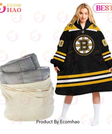 Nhl Boston Bruins Personalized Oodie Blanket Hoodie Snuggie Hoodies For All Family