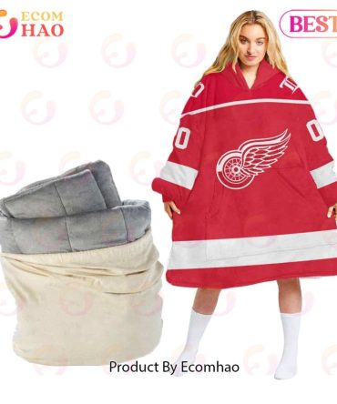 Nhl Detroit Red Wings Personalized Oodie Blanket Hoodie Snuggie Hoodies For All Family