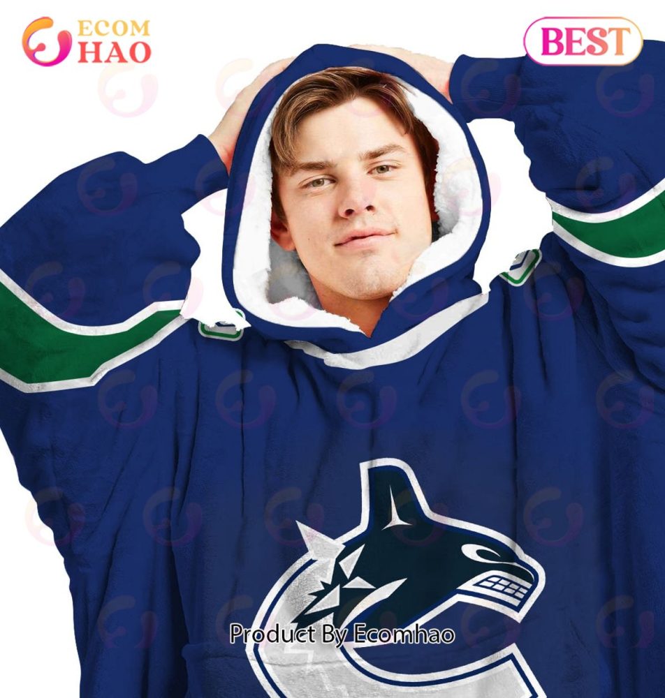 Nhl Vancouver Canucks Personalized Oodie Blanket Hoodie Snuggie Hoodies For All Family - Image 2