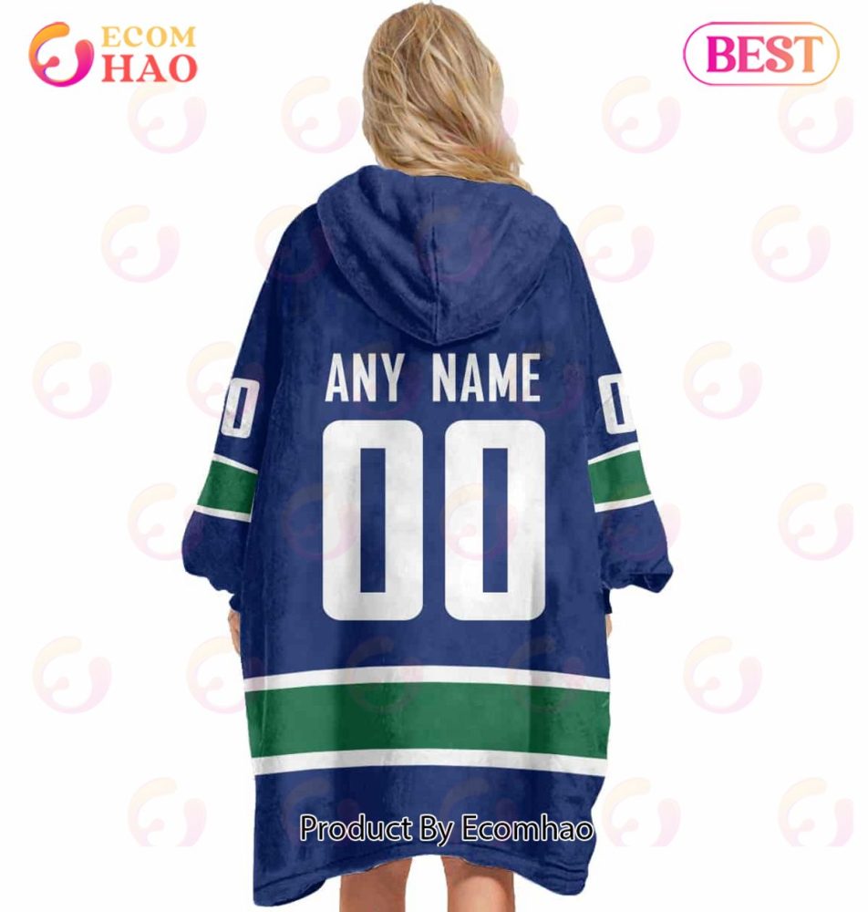 Nhl Vancouver Canucks Personalized Oodie Blanket Hoodie Snuggie Hoodies For All Family - Image 4