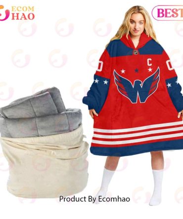 Nhl Washington Capitals Personalized Oodie Blanket Hoodie Snuggie Hoodies For All Family