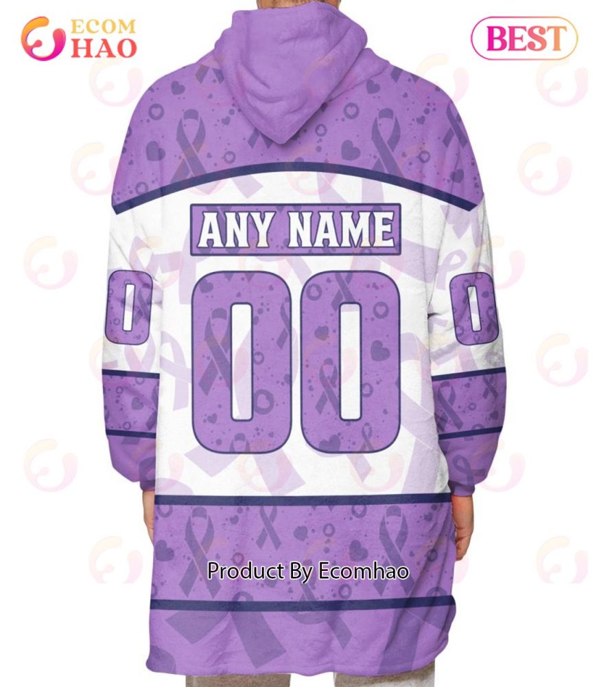 Nhl Washington Capitals Special Lavender - Fight Cancer Oodie Blanket Hoodie - Image 2